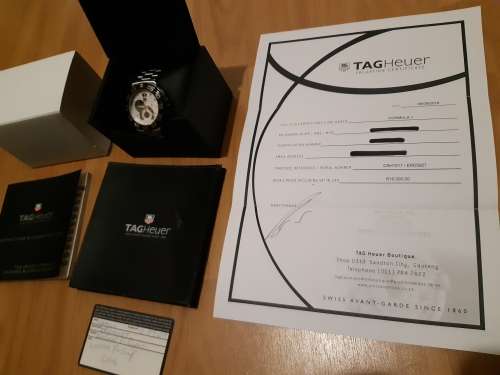 TAG HEUER FORMULA 1 CHRONOGRAPH + BOX + PAPERS @ R1 NO RESERVE !!!!