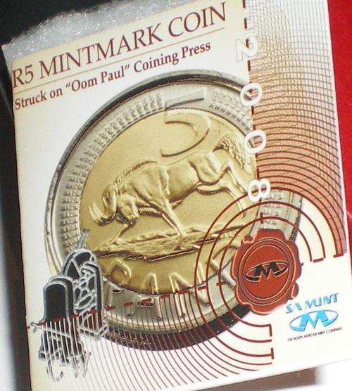 *** 2008 R5 Oom Paul MINTMARK COIN !!!! R1 No Reserve !!!!