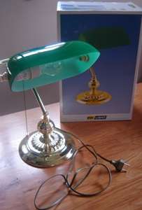 Banker's Desk Lamp ... Green & Gold