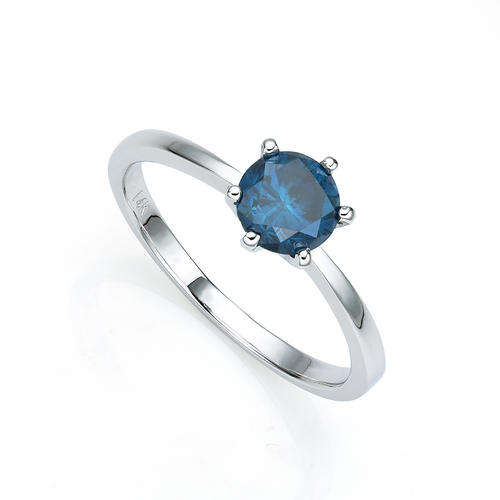 ***R20 000*** 0.45CT VS BLUE DIAMOND RING IN SOLID 9KT WHITE GOLD