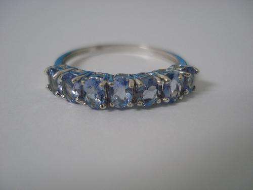 ***R8400*** TANZANITE RING (7) IN SOLID 9KT WHITE GOLD
