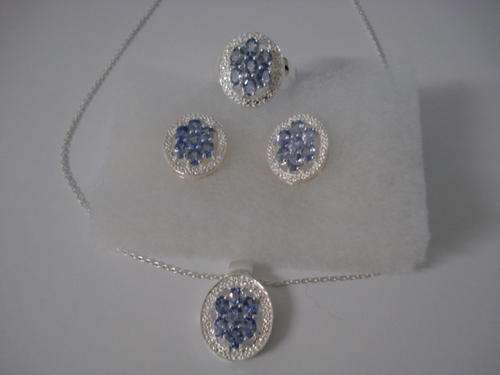 ***R7 500*** SPECIAL MAJESTIC RING, NECKLACE & EARRINGS SET WITH GENUINE TANZANITES
