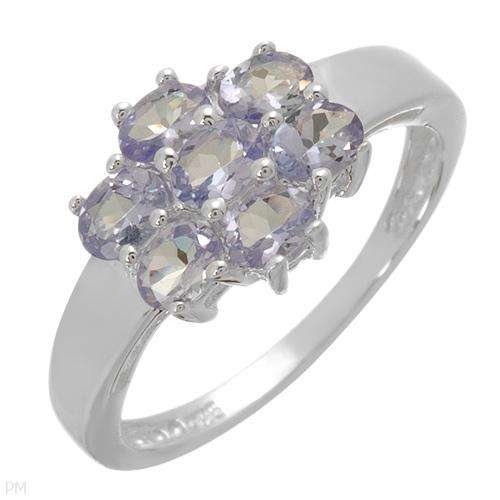 ***R1 600*** Pleasant Ring With 7 Genuine Tanzanites 1.20ctw