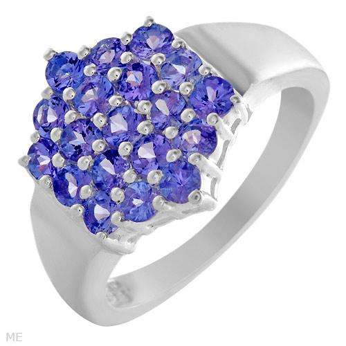 ***R1 800*** Superb Ring With 19 Genuine Tanzanites 1.33ctw