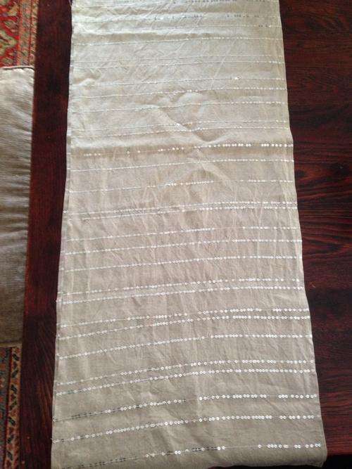 embroidered linen table runner