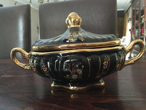 blue lidded bowl