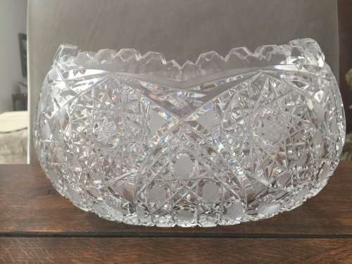 lovely heavy cut glass bowl