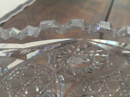 lovely heavy cut glass bowl