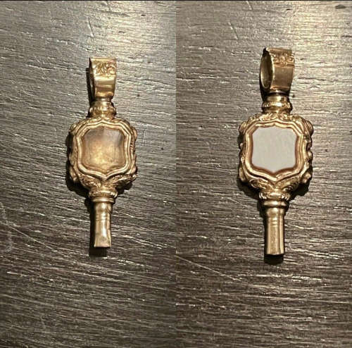 9 ct gold fob watch key