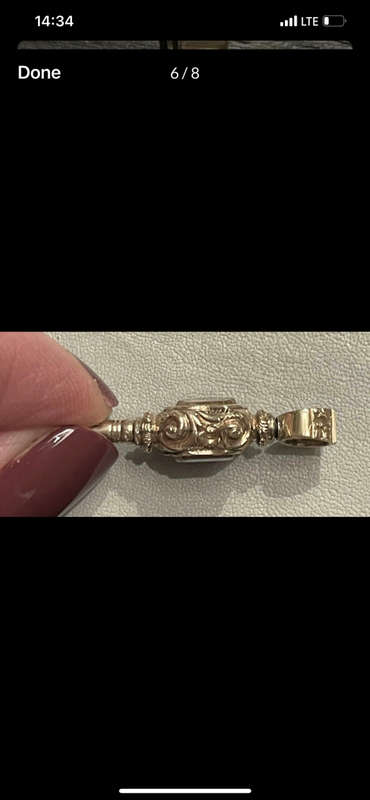 9 ct gold fob watch key