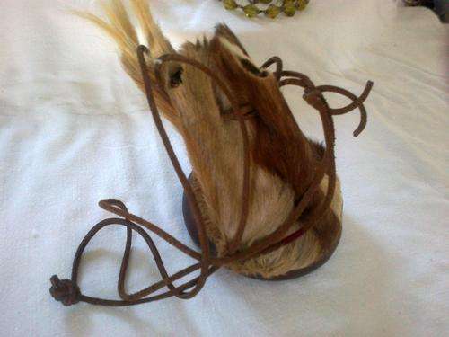Old springbok hide purse/bag