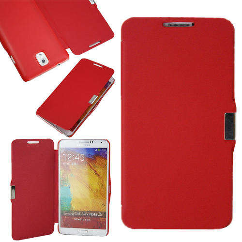 AGNETIC PU LEATHER FLIP FOLIO HARD CASE COVER FOR SAMSUNG GALAXY NOTE 3 RED NEW