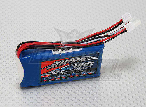 Zippy Flightmax 1100mAh 6.6v LiFePo4 2S1P Receiver Pack