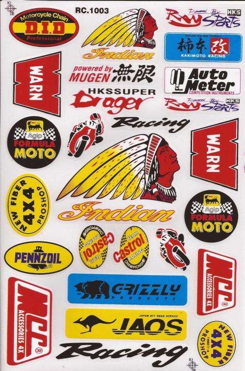 Vinyl Stickers - Various logo's, Castrol, Warn with 26 stickers