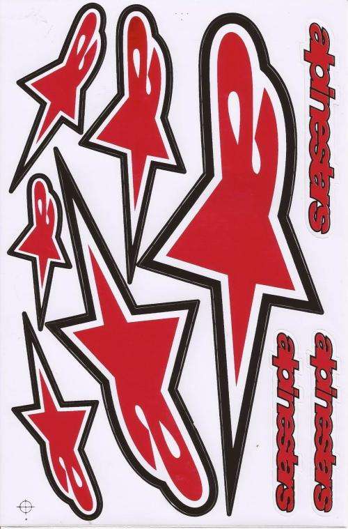 Vinyl Stickers - Alpinestars ( Red )  S 14