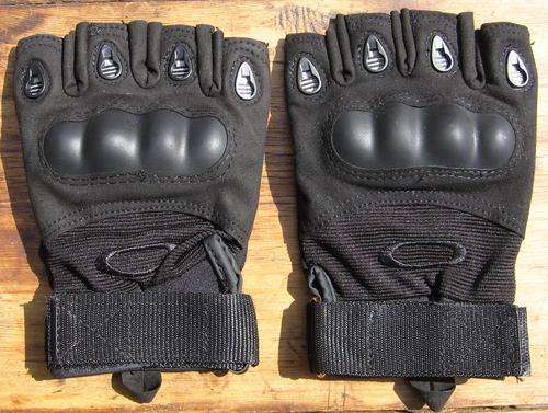 Tactical gloves : half finger - Black - Xtra Large