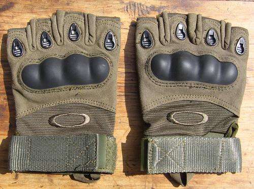 Tactical gloves : half finger - Olive Drab - Large