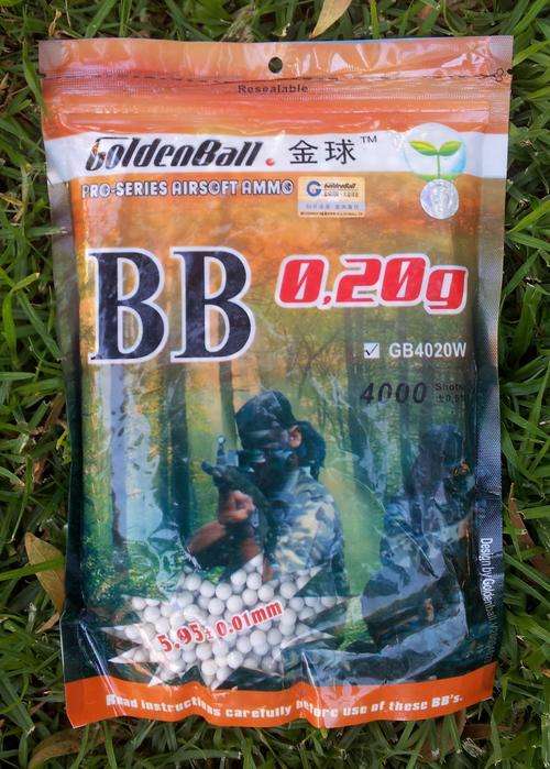 GoldenBall Pro -Series Airsoft Ammo 0.20g 6mm  4000 Pcs
