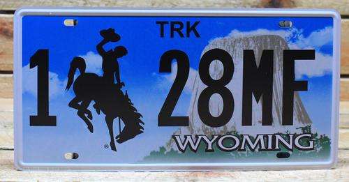 TRK Wyoming - Vintage Style ( number plate )