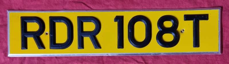 Vintage European Number Plate  ( Sandalloy BS AU 145a )