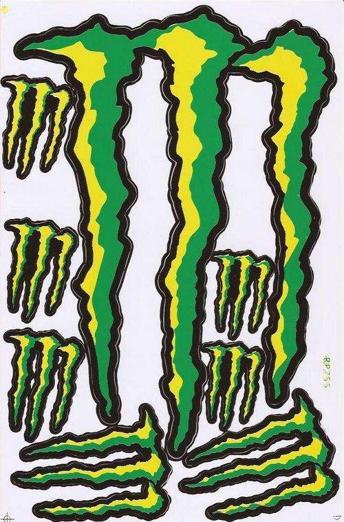 Vinyl Stickers - Monster - Sheet with 8 stickers