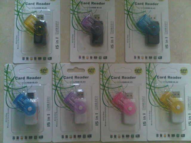 15 in 1 Card Reader USB 2.0/1.1 PINK