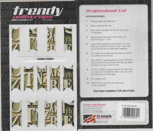 Trendy Nail Wraps Letters Galore