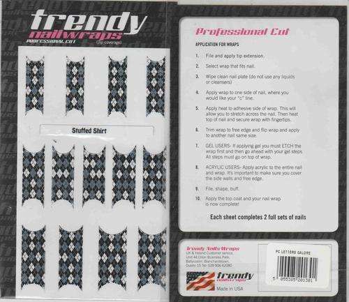 Trendy Nail Wraps Stuffed Shirt