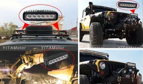 LZ18W 6 LED Off-road Slim Spot Work Lights