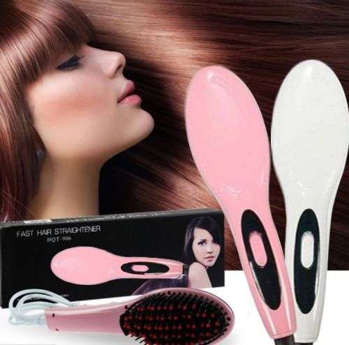 Click to view larger image and other views Electric-Hair-Straightener-Comb-LCD-Iron-Brush-Auto-Hair