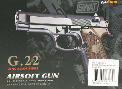 G22 AIR SOFT GUN SPRING FULL METAL