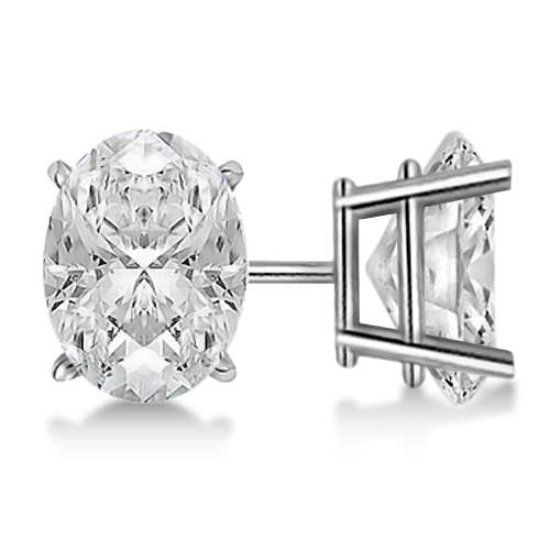 24kt gold plated  2.00 carat total OVAL Shaped Brand New Earrings