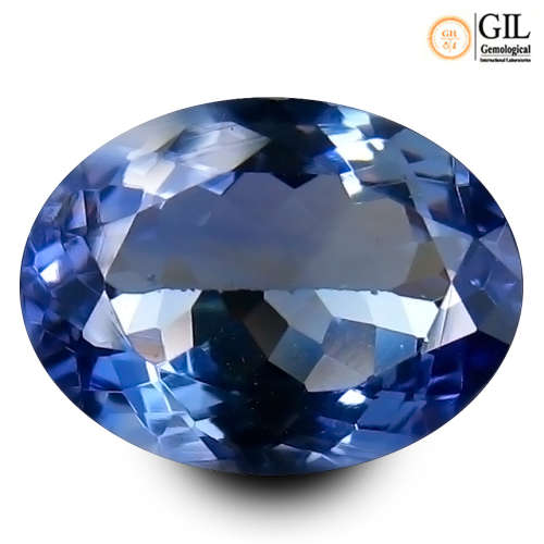 2.06 ct "GIL" CERTIFIED INCOMPARABLE TOP BLUISH VIOLET 100% NATURAL TANZANITE