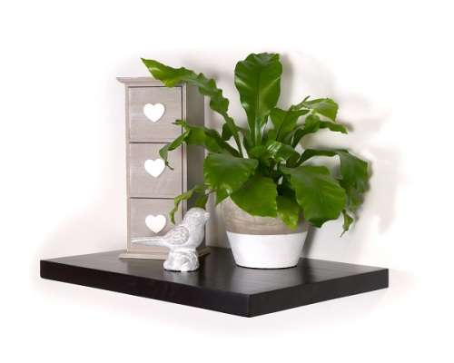 Floating Shelf 3-Piece Set with Media Cable Groove - Mahogany - 300mm Wide