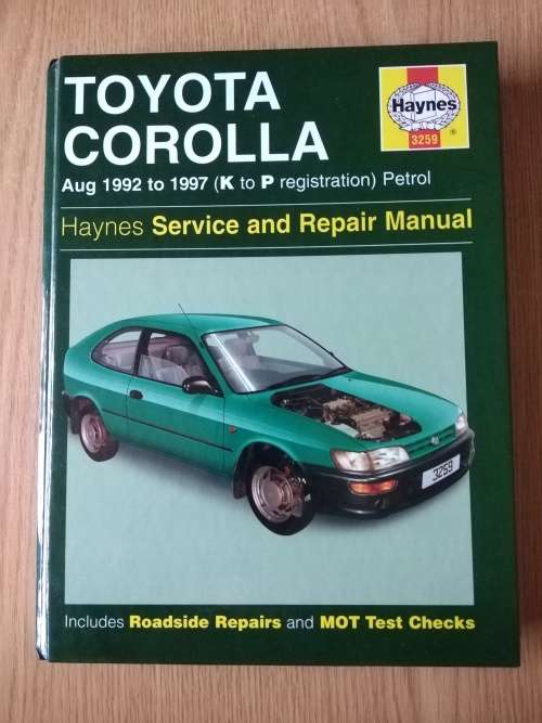 Haynes Toyota Corolla Aug 1992 to 1997 service and repair manual