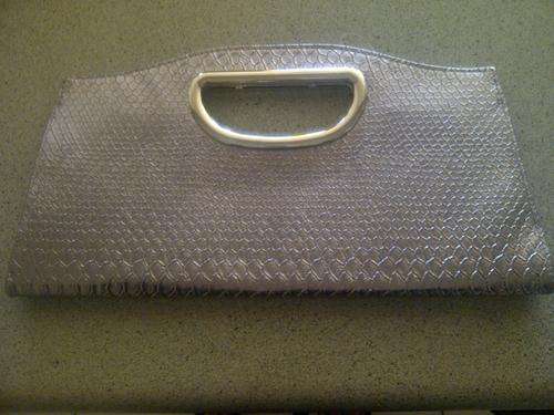 Beautiful pewter clutch bag