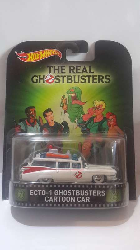 HOT WHEELS RETRO ECTO 1 GHOSTBUSTERS CARTOON CAR