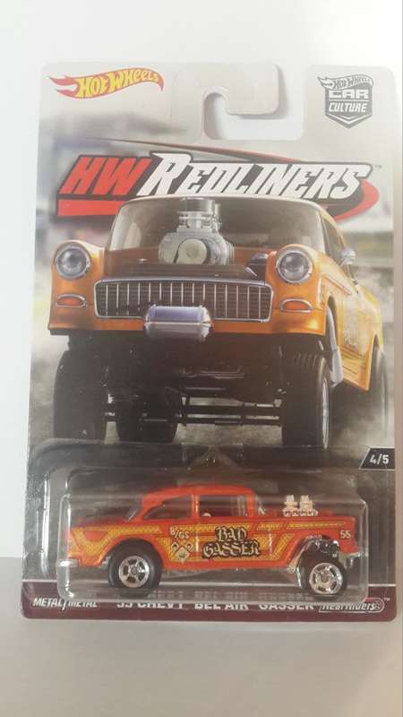HOT WHEELS - Redliners 55 Chevy Bel Air Gasser Real Riders