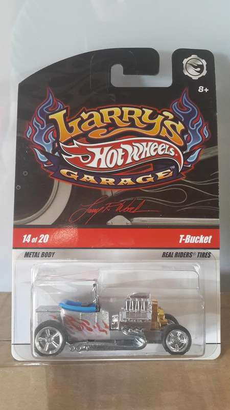 HOT WHEELS - Larrys Garage 2008 t bucket 14/20 Real Rider Rubber Tires