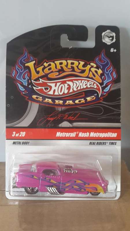 HOT WHEELS - Larrys Garage 2008 metrorail nash metropolitan 3/20 Real Rider Rubber Tires