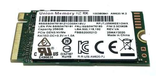 Union Memory 256GB NVMe SSD - Solid State Drive