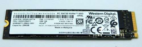 Western Digital PC SN730 NVMe 256GB SSD - Solid State Drive