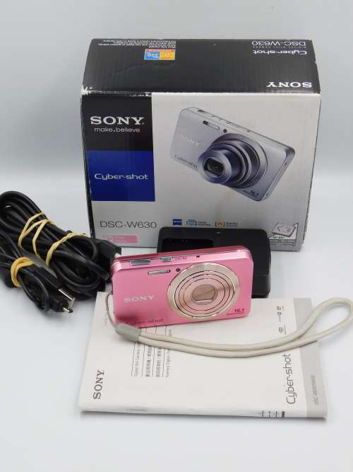 Sony Cyber-Shot DSC-W630 16.1MP Point-and-Shoot Digital Camera (Pink) with Camera Cas