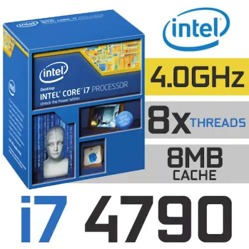 Intel® Core i7-4790 Processor (8M Cache, up to 4.00 GHz)  -  Desktop CPU