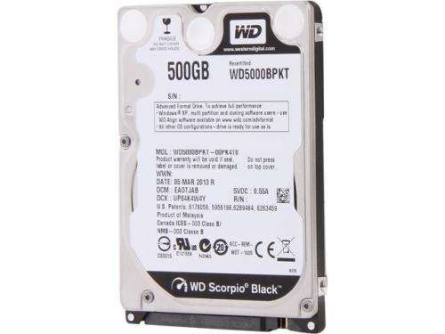 Western Digital (WD Black) 500GB 2.5 Hard Drive