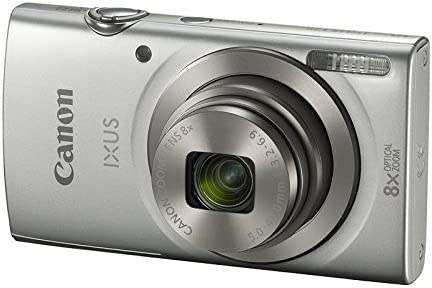 Canon IXUS 175 (20MP, HD 720p, 8x Optical Zoom - Digital Camera Silver Set