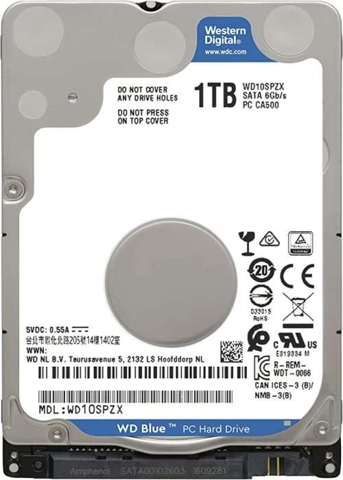 Western Digital 1TB (5400 RPM) - Thin Laptop Hard Drive Disk