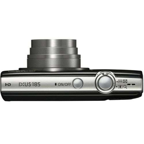 Canon IXUS 185 Digital Camera (20MP | 720p HD, 8x Optical Zoom) Black