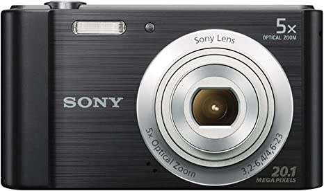 Sony Cybershot W800 Compact Digital Camera (20MP and 5x Optical Zoom) - Black