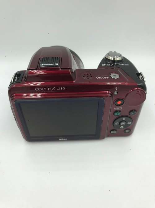 Nikon Coolpix L110 | 12.1 MP | 720p HD Videos |  Digital Camera (Red)